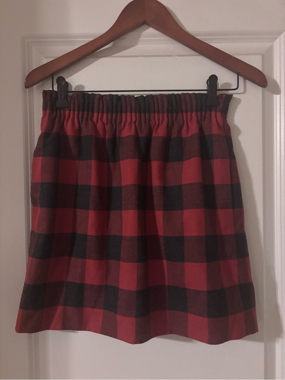 J. Crew Red and Black Buffalo Plaid Mini Skirt